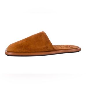 KHAITE Tan Suede Slip-On Flats